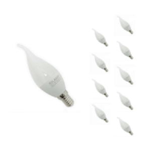 Bombilla LED e14 flame 8w 220v ø38mm (pack de 10) - blanco cálido
