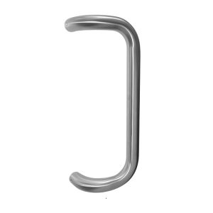 Tirador de puerta diám 32 mm - dist entre ejes=350 mm - acero inox satinado
