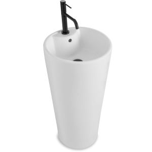 Rea lavabo de pie blanka white round, 40x40x85 cm