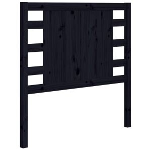 vidaXL cabecero madera maciza de pino negro 81x4x100 cm