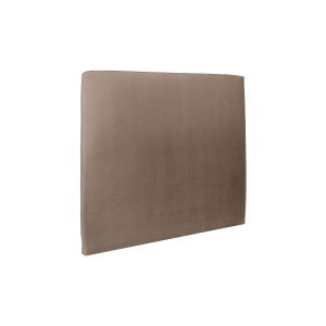 Cabecero tapizado 140 cm - tela terciopelo taupe - gris topo