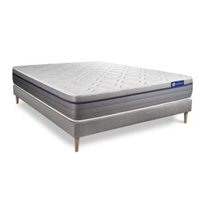 Pack colchón actimemo zen 140x200cm + somier, espuma viscoelástica, 7 zonas