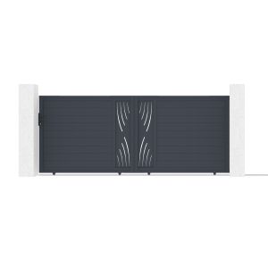 Puerta corredera veleta 400x160 cm + postes elda + ranger c300