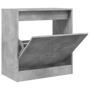 vidaXL zapatero de madera de ingeniería gris hormigón 60x34x63,5 cm