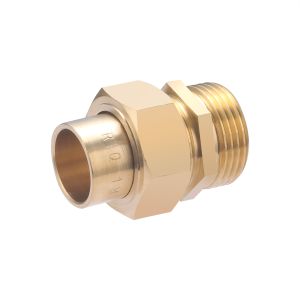 Conector esférico de latón para soldar ø18 - rosca macho 3/4
