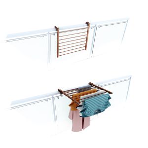 Tendedero reversible baranda, 62 cm, foxydry duo, corten