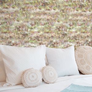 Papel pintado tnt con pinceladas acuarela verde