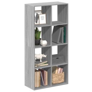Librería divisor madera ingeniería gris sonoma 69,5x29x137,5 cm