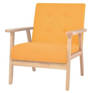 Sillón de tela amarillo qweo3600