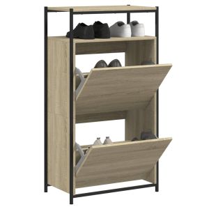 Zapatero de madera de ingeniería roble sonoma 60x34x112 cm
