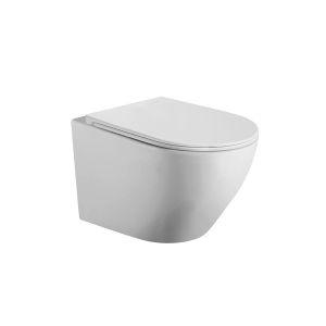 Wc inodoro suspendido rimless montaje a pared blanco mate