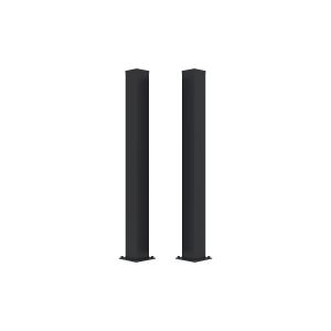 Juego 2 postes hierro carmo 15x15 cm 165 cm negro