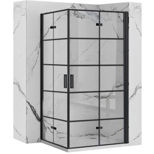 Rea cabina de ducha molier black double 80x80, 80x80x190 cm