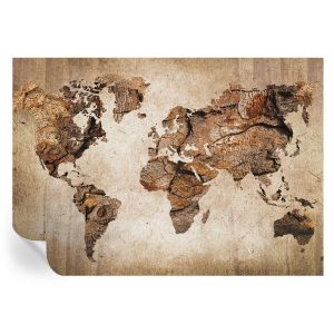 Murales autoadhesivos mapa de madera 208x146 tulup