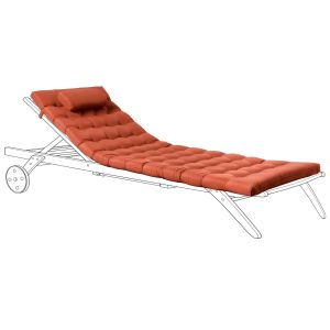 Cojín para tumbona cesana premium 192 x 56 cm rojo