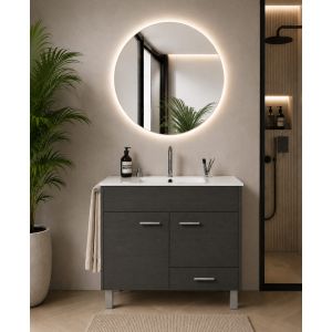 Mueble de baño con lavabo samos sin espejo 80x40 cm grafito