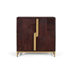 Aparador arco de madera de mango en color nogal 90 cm