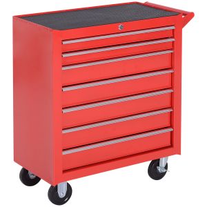 Carro de herramientas acero color rojo 69x33x75cm durhand