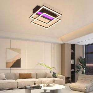 Nettlife plafon  de techo LED negro 36x37 ip20