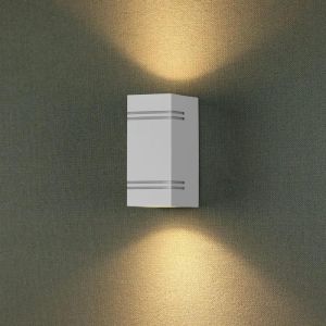 Aplique cuadrado blanco LED ip44 doble haz gu10 - silamp