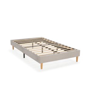 Base tapizada bari 90x190 cm color gris