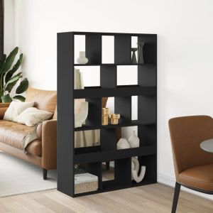 Librerías madera ingeniería negro 100x33x156,5 cm
