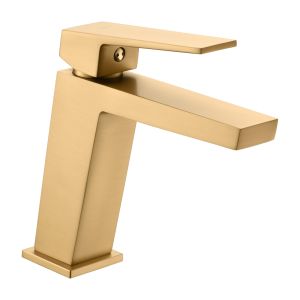 Imex - grifo monomando lavabo caño bajo oro serie art