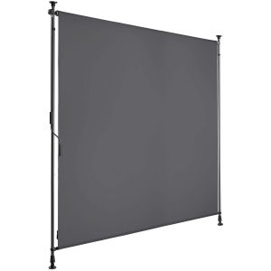 Toldo de pinza con manivela, altura ajustable, 150x310 cm, negro