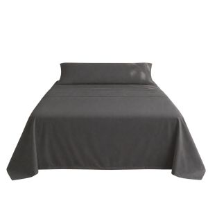 Juego de sábanas gris oscuro cama 90cm 144 hilos donegal collections