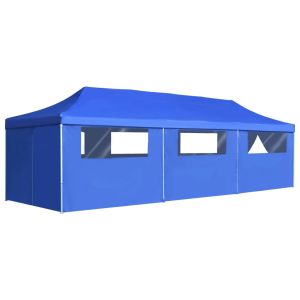 vidaXL carpa plegable pop-up con 8 paredes laterales 3x9 m azul