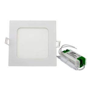 Downlight LED 6w blanco neutro 4200k cuadrado empotrar blanco