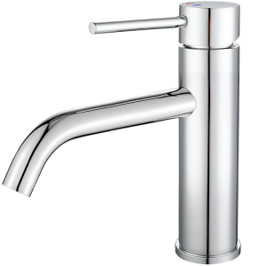 Valaz grifo de lavabo cromado con apertura en agua fría monomando redondo