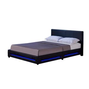 Cama LED asteroid con colchón - 180 x 200 cm negro