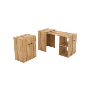 Escritorio plegable flip – pino – escritorio extensible que ahorra espacio