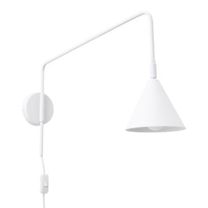 Lámpara de pared nox 1 blanco acero 14x30x61cm