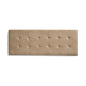 Cabecero de cama 150 capitone cuadros   152x57x5cm camel claro