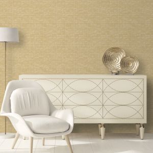 Papel pintado tnt textura cosido ondulante ocre
