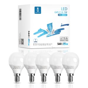 Bombilla LED e14 7w, 6400k 560 lúmen,  5 unidades aigostar