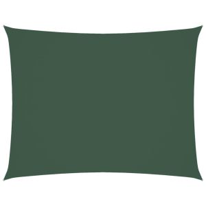 vidaXL toldo de vela rectangular tela oxford verde oscuro 3,5x4,5 m