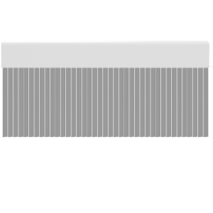 Cortina para puertas de PVC wave gris opaco / 90 x 210