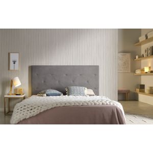 Cabecero zafiro de 100 de tela gris 115x115x8.