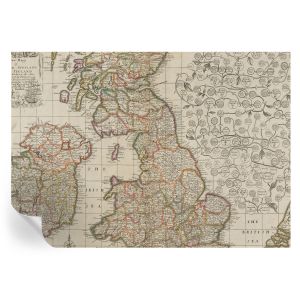 Murales autoadhesivos mapa antiguo 208x146 tulup