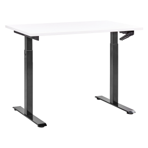 Escritorio de altura regulable manual destines 120 cm 72 cm blanco/negro