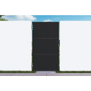 Portillo nali acero negro 1x1,8 m