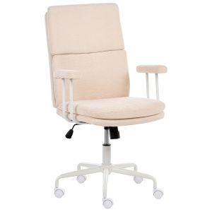 Silla de oficina vero tela beige claro