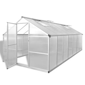 vidaXL invernadero de aluminio gris antracita 10,53 m²