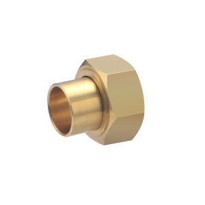 Conector de latón para soldar ø14 - conector h con tuerca giratoria de 1/2