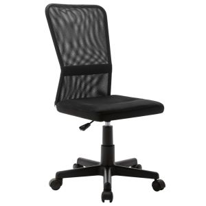 Silla de oficina de tela de malla negra 44x52x100 cm oif112275