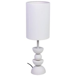 Lámpara de mesa de metal blanco 18x18x56h cm