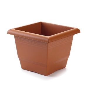 Maceta cuadrada 20 cm con plato plasticforte